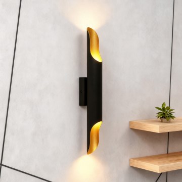 Brilagi - sieninis šviestuvas KALMAR 2xE27/40W/230V juoda/bronzinė