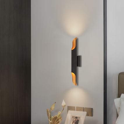 Brilagi - sieninis šviestuvas KALMAR 2xE27/40W/230V juoda/bronzinė