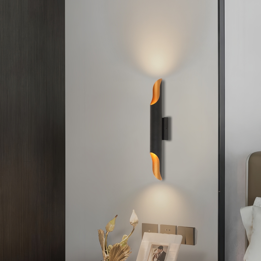 Brilagi - sieninis šviestuvas KALMAR 2xE27/40W/230V juoda/bronzinė