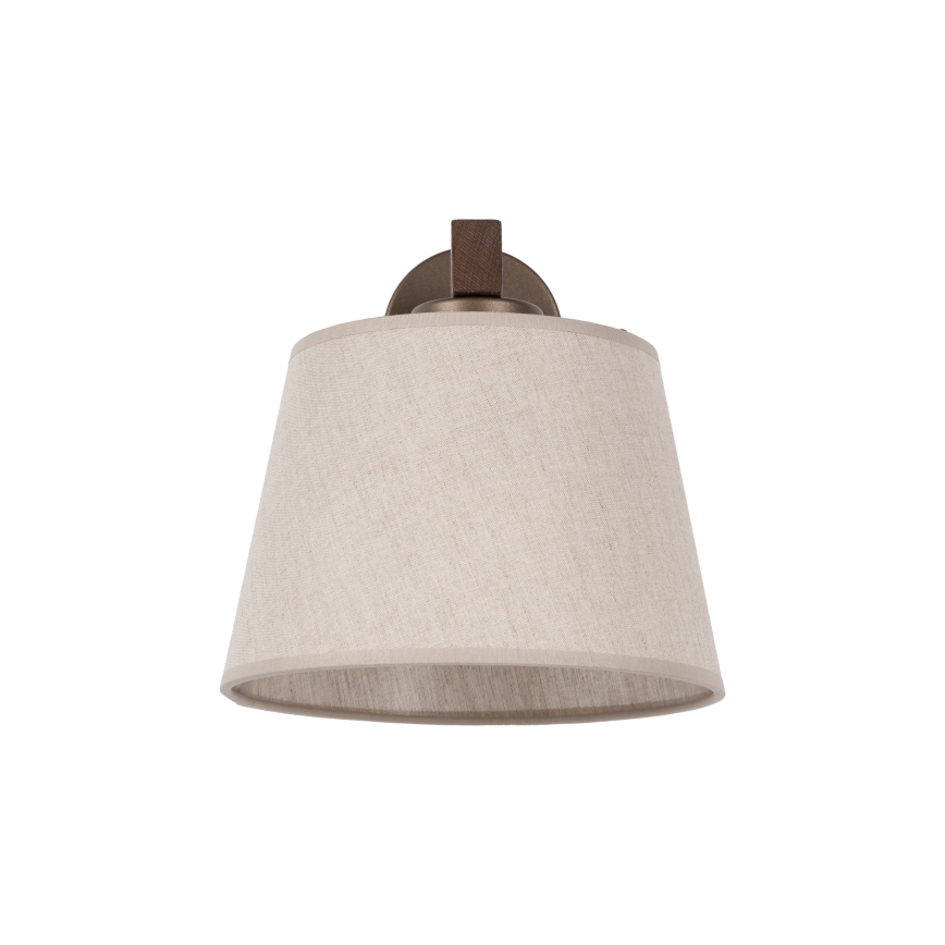 Brilagi - Sieninis šviestuvas LATTE 1xE27/60W/230V pušis/kreminė