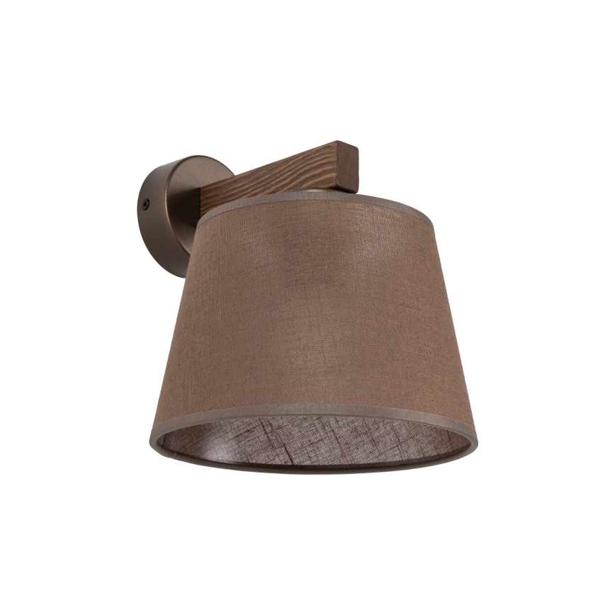 Brilagi - Sieninis šviestuvas LATTE 1xE27/60W/230V pušis/ruda