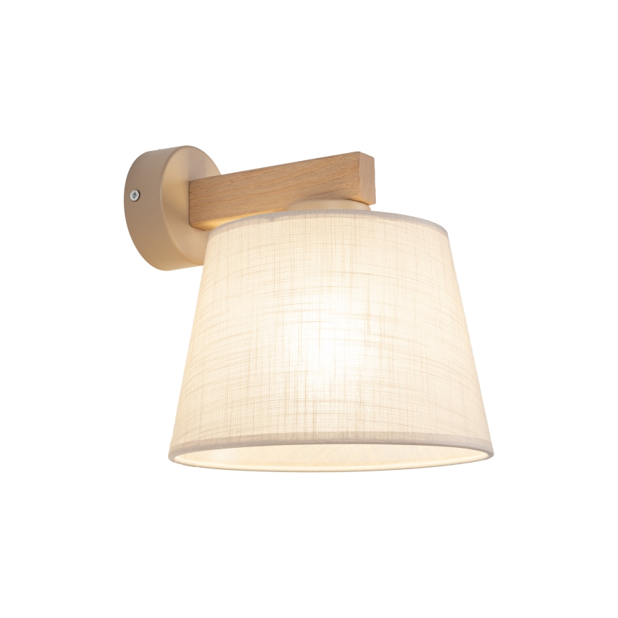 Brilagi - Sieninis šviestuvas LATTE SABIA 1xE27/60W/230V pušis/smėlinė