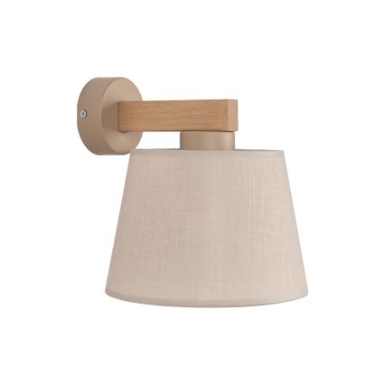 Brilagi - Sieninis šviestuvas LATTE SABIA 1xE27/60W/230V pušis/smėlinė