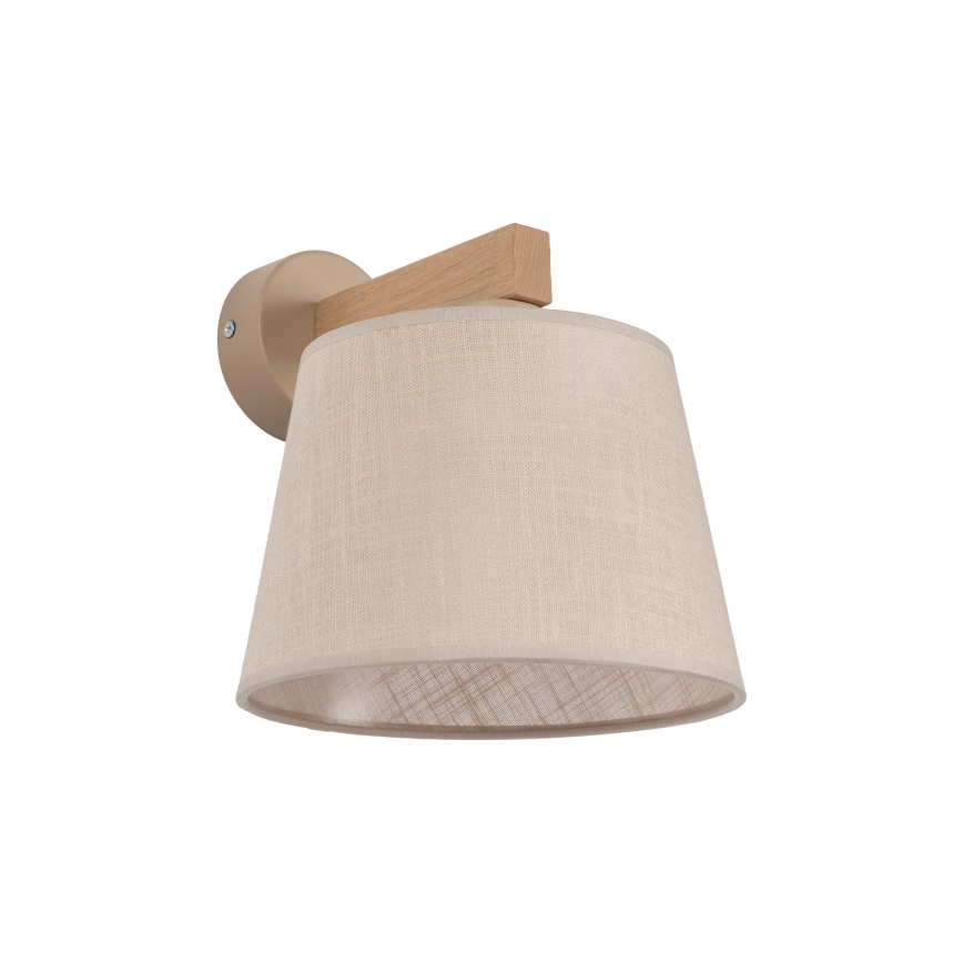 Brilagi - Sieninis šviestuvas LATTE SABIA 1xE27/60W/230V pušis/smėlinė
