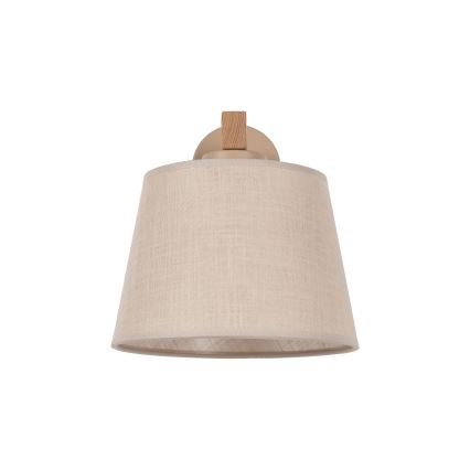 Brilagi - Sieninis šviestuvas LATTE SABIA 1xE27/60W/230V pušis/smėlinė