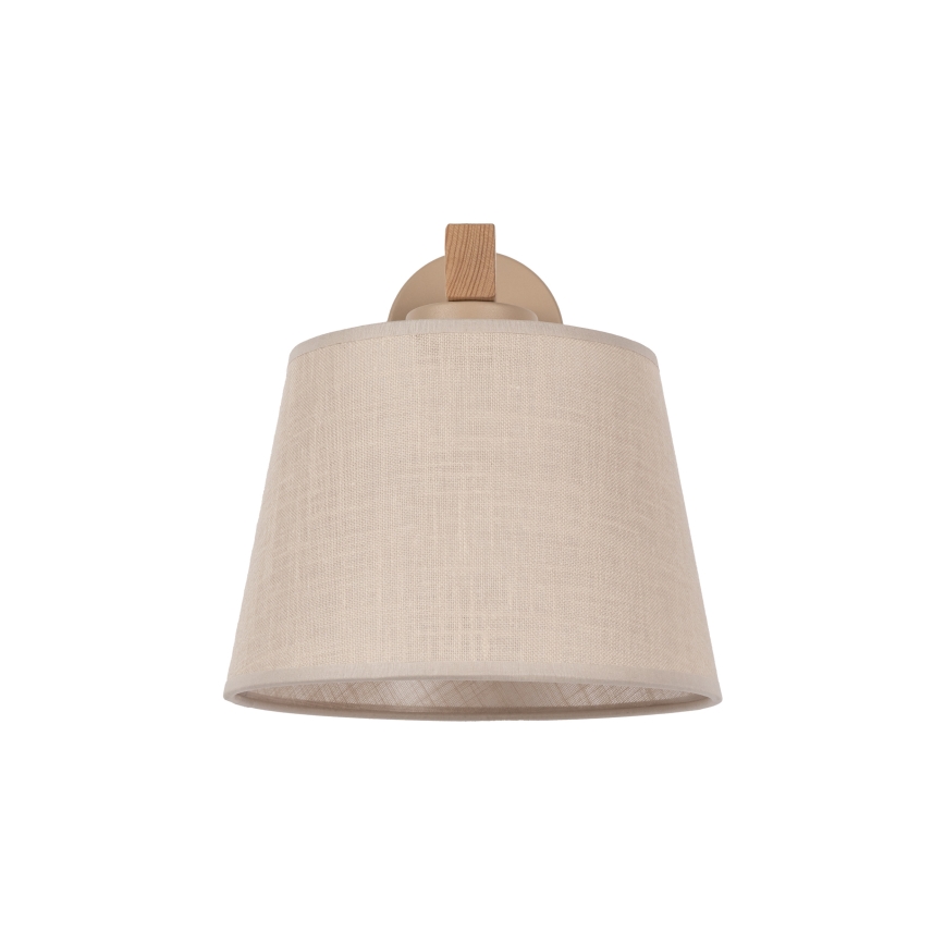 Brilagi - Sieninis šviestuvas LATTE SABIA 1xE27/60W/230V pušis/smėlinė