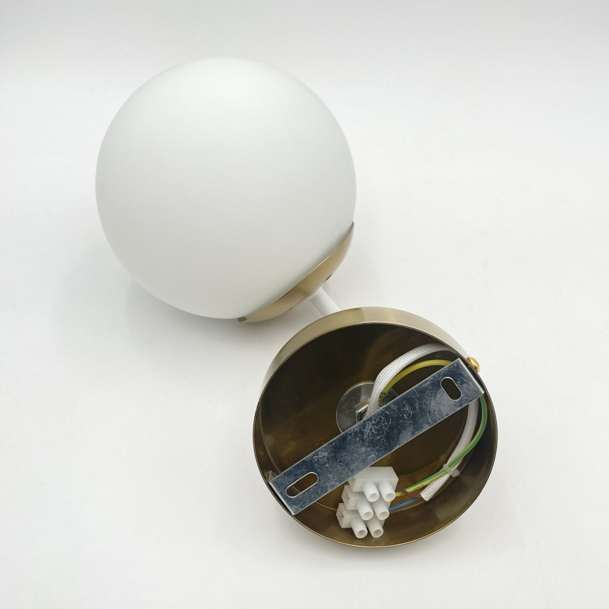 Brilagi - Sieninis šviestuvas MALIVA 1xE14/15W/230V auksinis/baltas