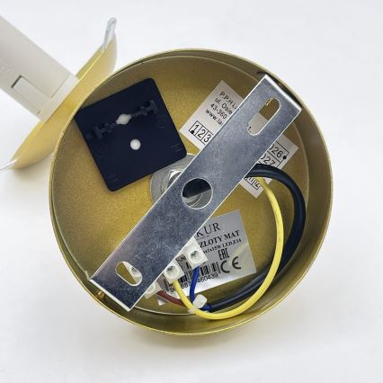 Brilagi - Sieninis šviestuvas MALIVA 1xE14/15W/230V auksinis/baltas