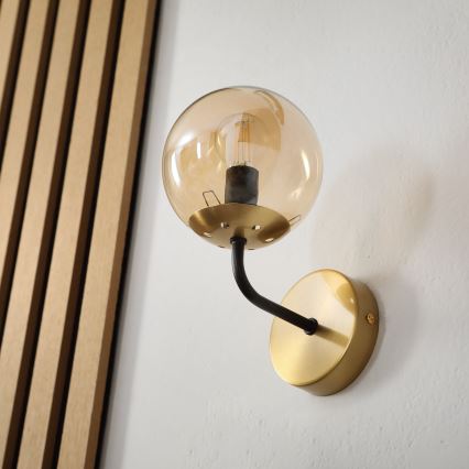 Brilagi - Sieninis šviestuvas MALIVA 1xE14/15W/230V auksinis