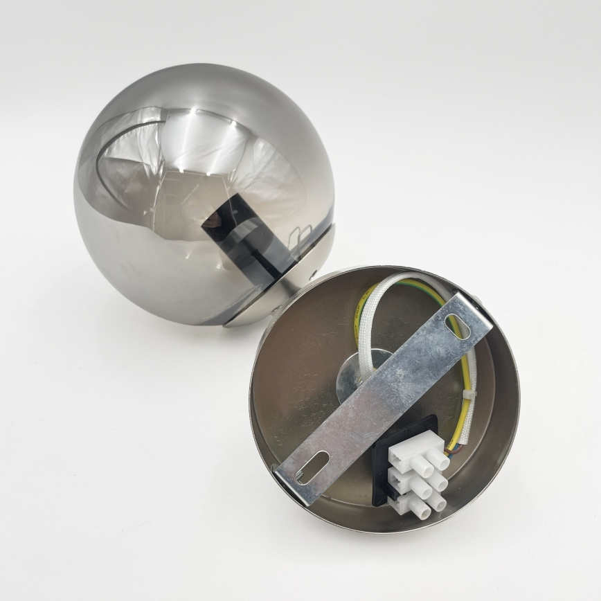 Brilagi - Sieninis šviestuvas MALIVA 1xE14/15W/230V matinis chromas/rūkytas