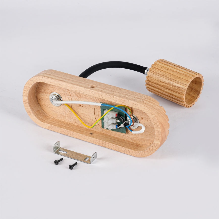 Brilagi - Sieninis šviestuvas MODERN WOOD 1xG9/5W/230V + 1xGU10/8W kaučiukmedis