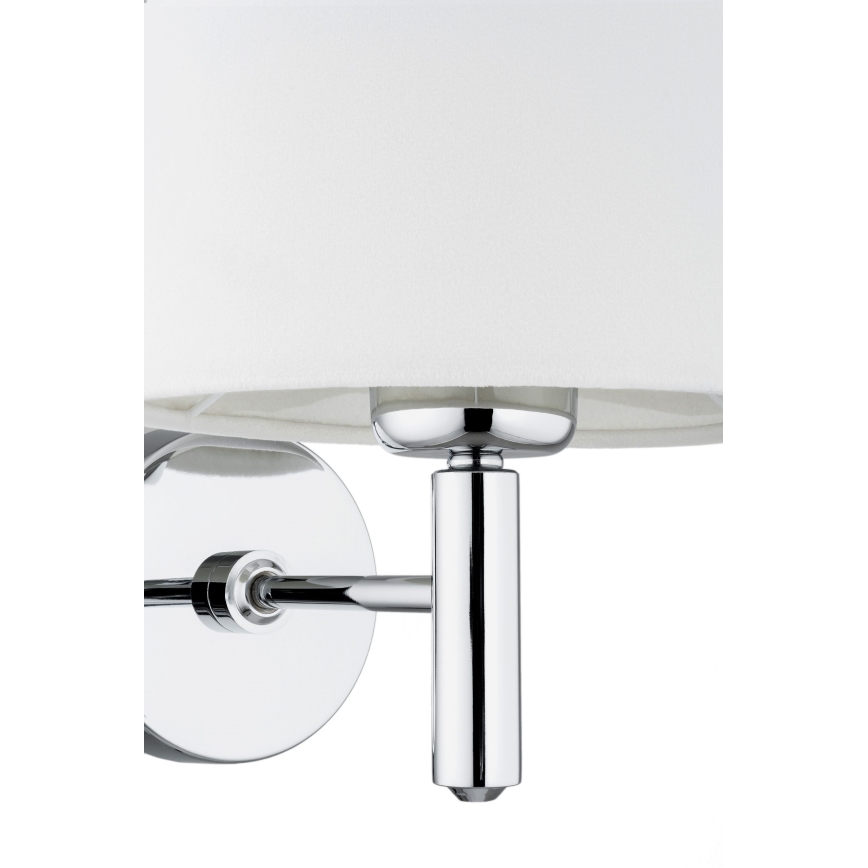 Brilagi - Sieninis šviestuvas MONTE 1xE27/15W/230V kreminė/blizgus chromas