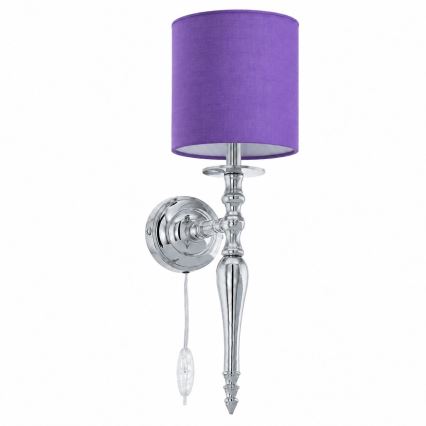 BRILAGI - Sieninis šviestuvas NUBILA 1xE27/60W/230V blizgus chromas/violetinė