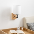 Brilagi - Sieninis šviestuvas NUBILA WOOD 1xE27/25W/230V ąžuolas/balta