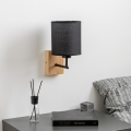 Brilagi - Sieninis šviestuvas NUBILA WOOD 1xE27/25W/230V ąžuolas/juoda