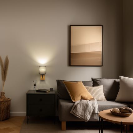 Brilagi - Sieninis šviestuvas NUBILA WOOD 1xE27/25W/230V ąžuolas/juoda