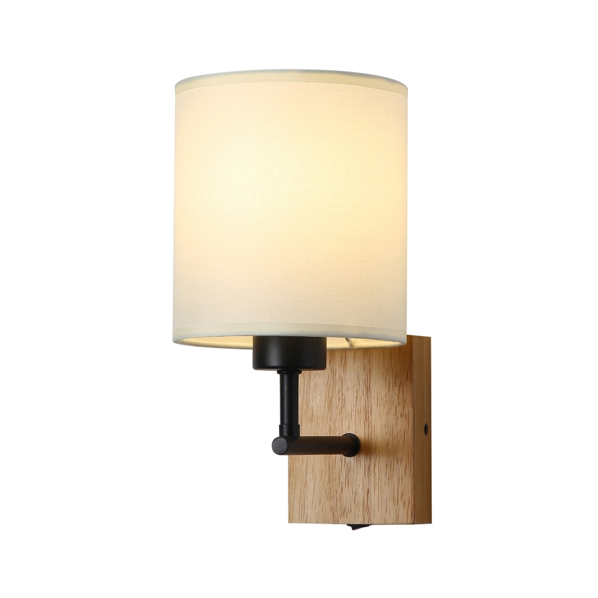 Brilagi - Sieninis šviestuvas NUBILA WOOD 1xE27/25W/230V ąžuolas/juoda/kreminė