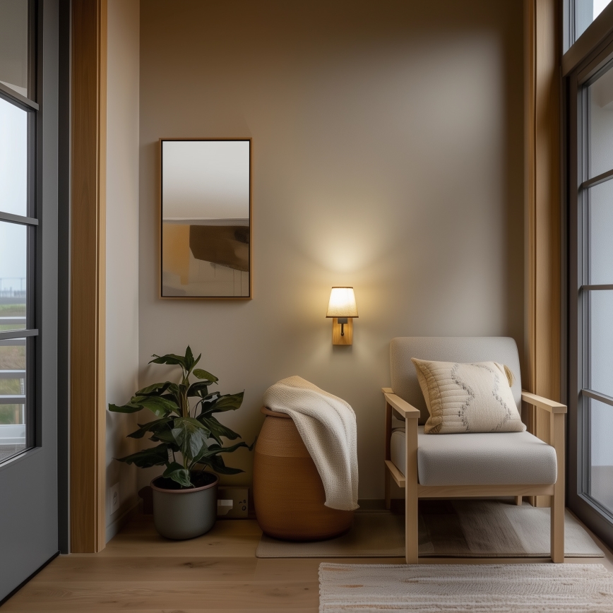 Brilagi - Sieninis šviestuvas NUBILA WOOD 1xE27/25W/230V ąžuolas/ruda