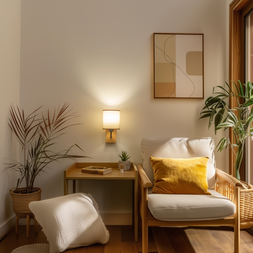 Brilagi - Sieninis šviestuvas NUBILA WOOD 1xE27/25W/230V ąžuolas/ruda