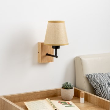 Brilagi - Sieninis šviestuvas NUBILA WOOD 1xE27/25W/230V ąžuolas/šviesiai rudos spalvos