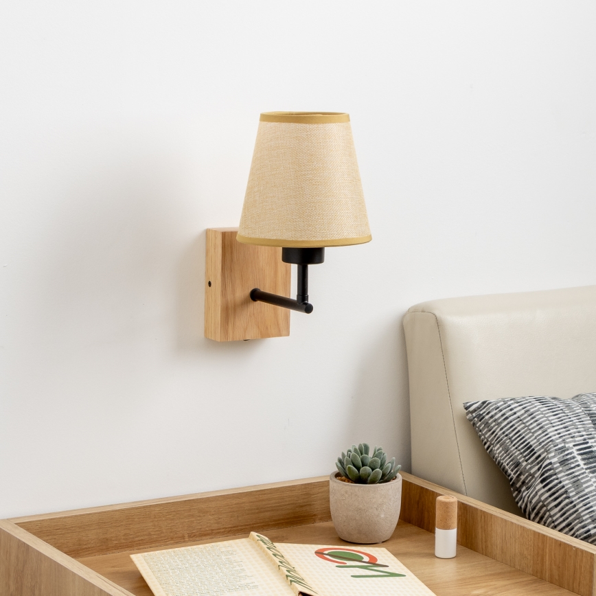 Brilagi - Sieninis šviestuvas NUBILA WOOD 1xE27/25W/230V ąžuolas/šviesiai rudos spalvos