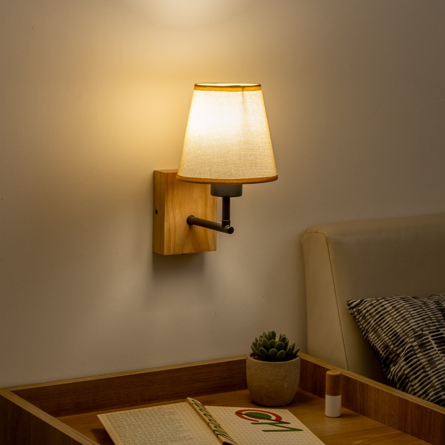 Brilagi - Sieninis šviestuvas NUBILA WOOD 1xE27/25W/230V ąžuolas/šviesiai rudos spalvos