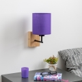 Brilagi - Sieninis šviestuvas NUBILA WOOD 1xE27/25W/230V ąžuolas/violetinė