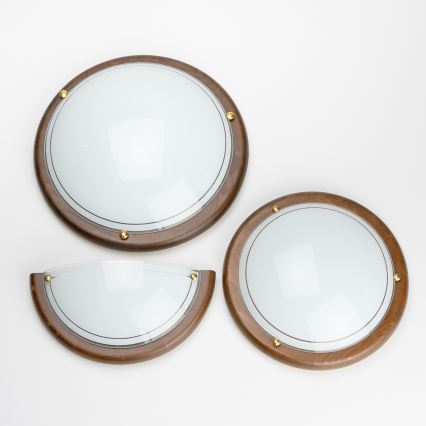 Brilagi - Sieninis šviestuvas ORBIS 1xE27/60W/230V, 30 cm, pušis