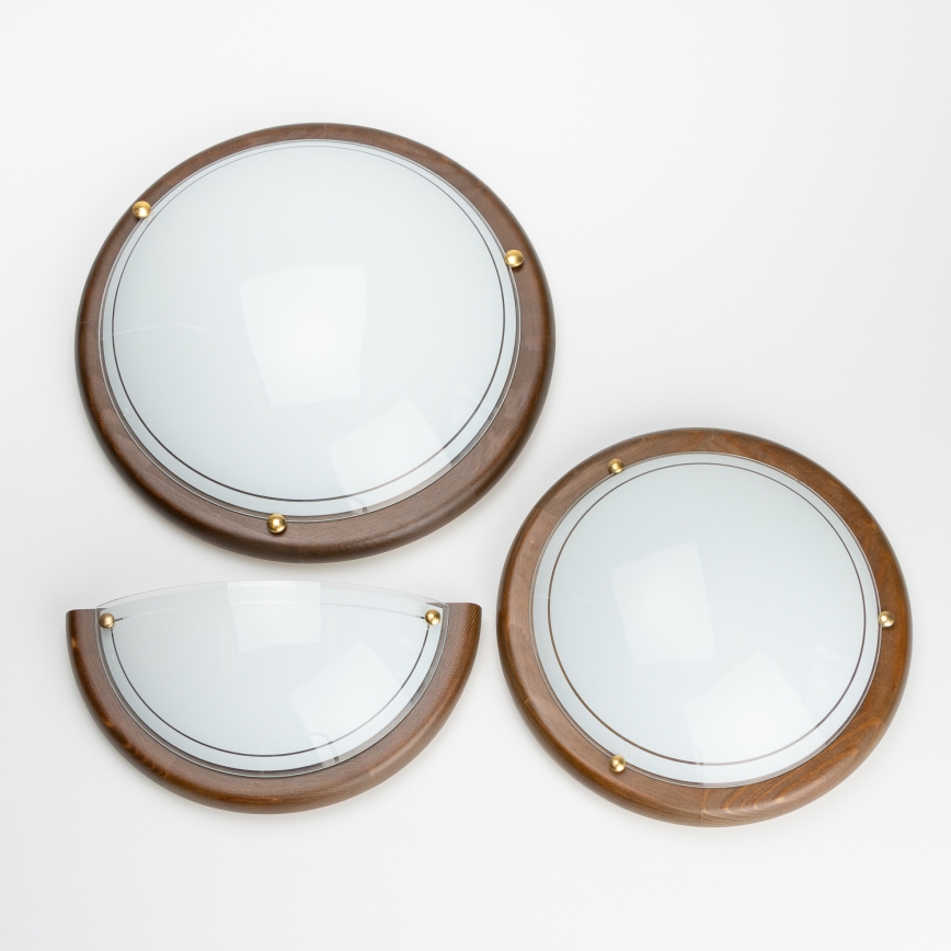 Brilagi - Sieninis šviestuvas ORBIS 1xE27/60W/230V, 30 cm, pušis