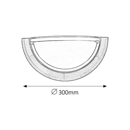 Brilagi - Sieninis šviestuvas ORBIS 1xE27/60W/230V, 30 cm, pušis
