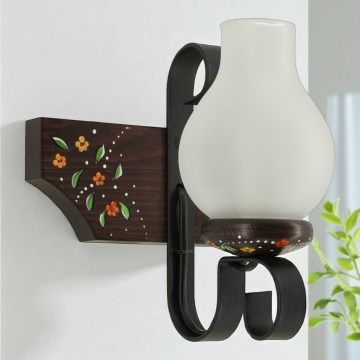 Brilagi - Sieninis šviestuvas QUEEN 1xE14/40W/230V buko/wengė