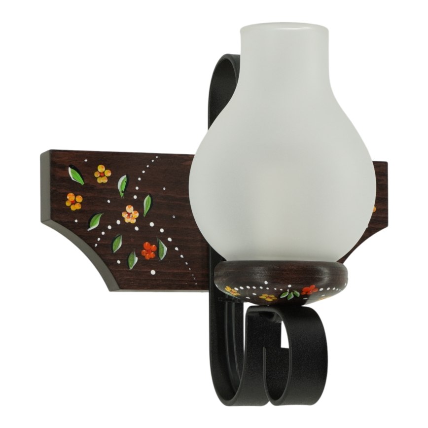 Brilagi - Sieninis šviestuvas QUEEN 1xE14/40W/230V buko/wengė