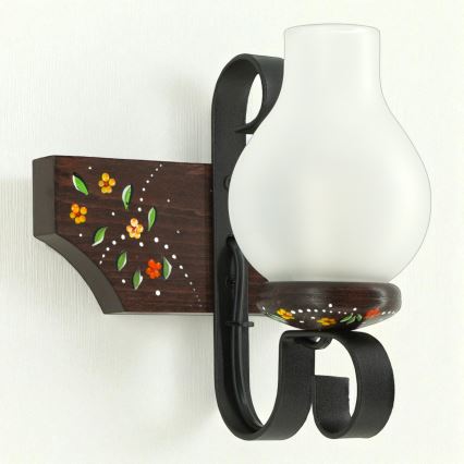 Brilagi - Sieninis šviestuvas QUEEN 1xE14/40W/230V buko/wengė