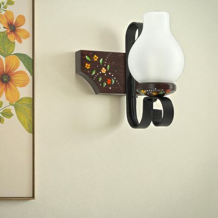 Brilagi - Sieninis šviestuvas QUEEN 1xE14/40W/230V buko/wengė