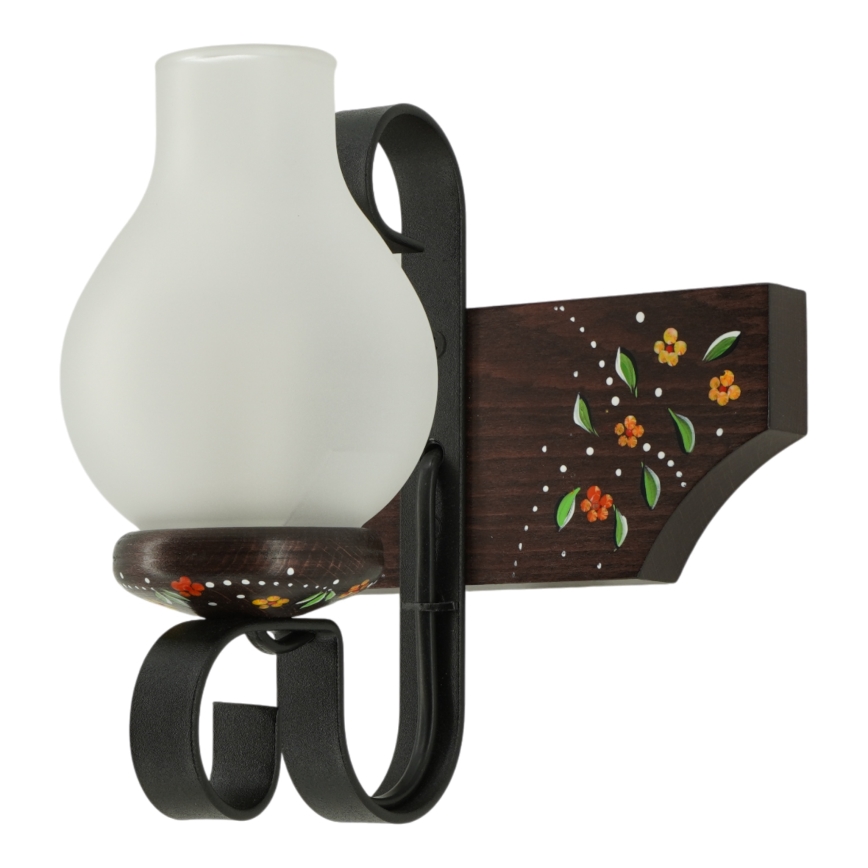 Brilagi - Sieninis šviestuvas QUEEN 1xE14/40W/230V buko/wengė