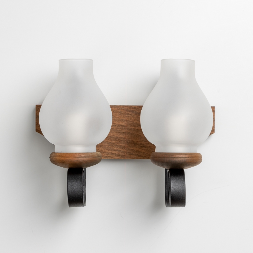 Brilagi - Sieninis šviestuvas QUEEN 2xE14/40W/230V bukas/graikinis riešutas