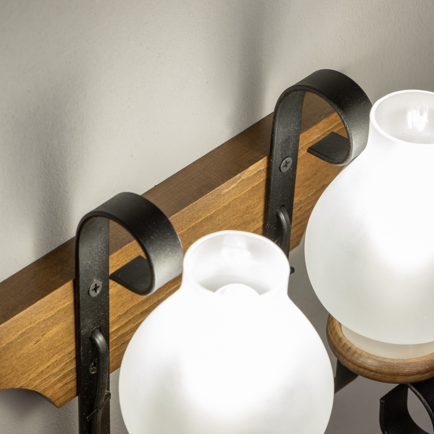 Brilagi - Sieninis šviestuvas QUEEN 2xE14/40W/230V bukas/graikinis riešutas