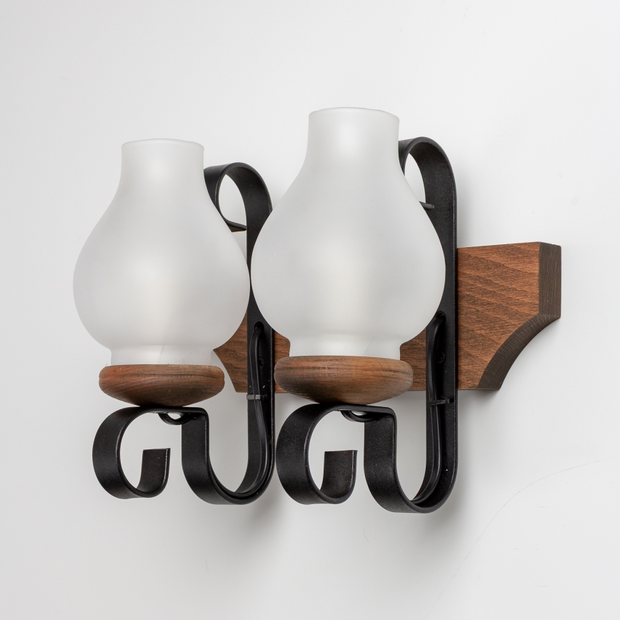 Brilagi - Sieninis šviestuvas QUEEN 2xE14/40W/230V bukas/graikinis riešutas