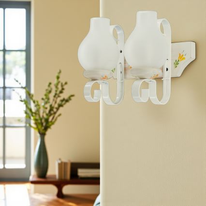 Brilagi - Sieninis šviestuvas QUEEN 2xE14/40W/230V bukas/kreminė