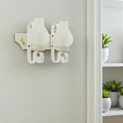 Brilagi - Sieninis šviestuvas QUEEN 2xE14/40W/230V bukas/kreminė