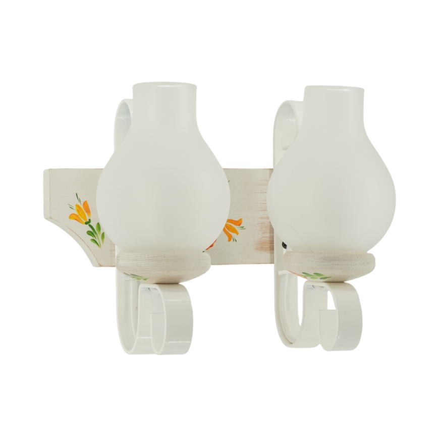 Brilagi - Sieninis šviestuvas QUEEN 2xE14/40W/230V bukas/kreminė