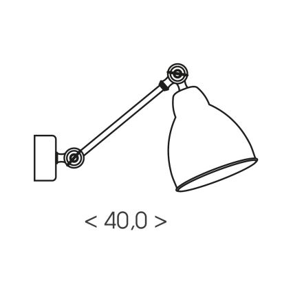 Brilagi - Sieninis šviestuvas QUILL 1xE27/40W/230V 40 cm baltas