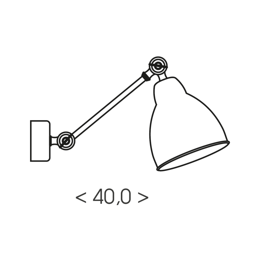 Brilagi - Sieninis šviestuvas QUILL 1xE27/40W/230V 40 cm baltas