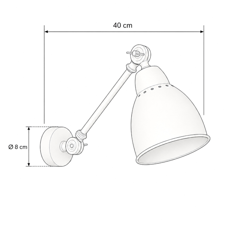 BRILAGI - Sieninis šviestuvas QUILL 1xE27/40W/230V 40 cm baltas