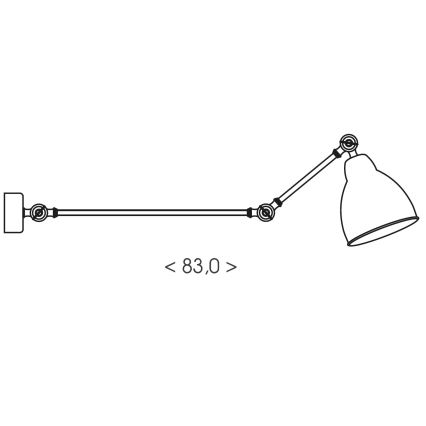 Brilagi - Sieninis šviestuvas QUILL 1xE27/40W/230V 83 cm baltas