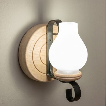 Brilagi - Sieninis šviestuvas ROATA APLICA 1xE14/40W/230V ąžuolas