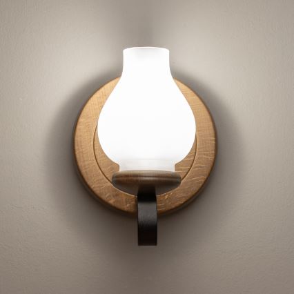 Brilagi - Sieninis šviestuvas ROATA APLICA 1xE14/40W/230V bukas/graikinis riešutas