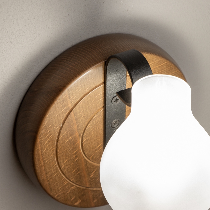 Brilagi - Sieninis šviestuvas ROATA APLICA 1xE14/40W/230V bukas/graikinis riešutas