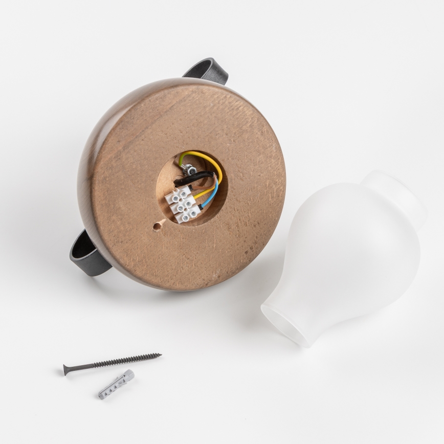 Brilagi - Sieninis šviestuvas ROATA APLICA 1xE14/40W/230V bukas/graikinis riešutas