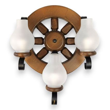 Brilagi - Sieninis šviestuvas ROATA APLICA 3xE14/40W/230V bukas/graikinis riešutas